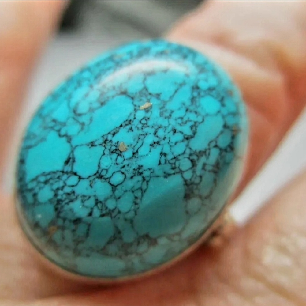 925 sterling silver turquoise ring cross posted